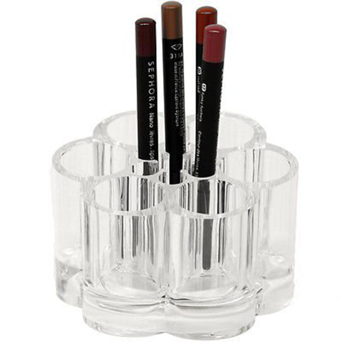Cosmetic Make Up Acrylic Lipstick Nail Paint Organizer with 6 Sections -  Bishwa Bazaar